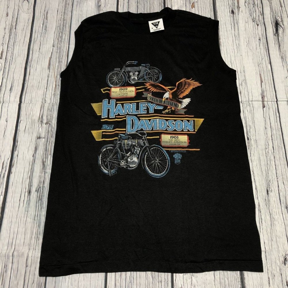 Deadstock Vintage 1903 And 1909 V Twin Harley Davidson T-Shirt Men’s Size M